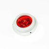 Truck-Lite High Profile, Led, Red Round, 8 Diode, Marker Clearance Light, Pc, Gray Polycarbonate Flange 10379R